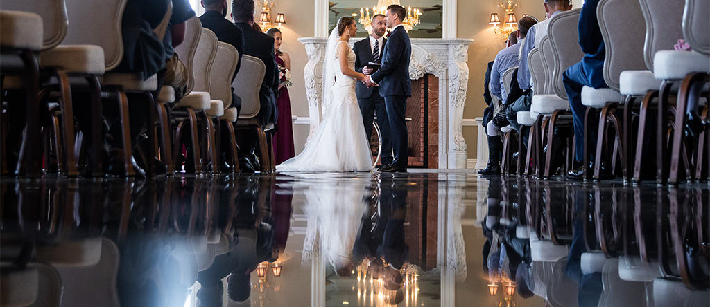 A bride and groom getting married. This is for the article called non-traditional wedding ceremony ideas